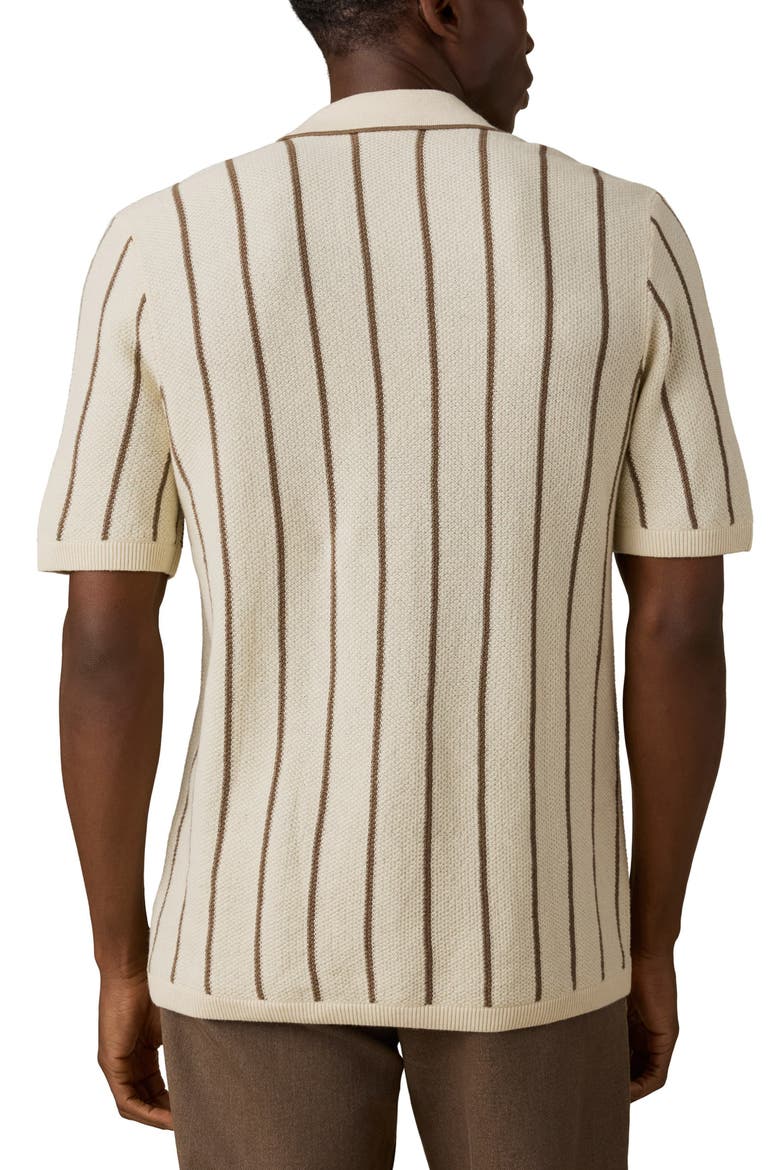 Stripe Sweater Shirt, Alternate, color, CREAM WALNUT STRIPE