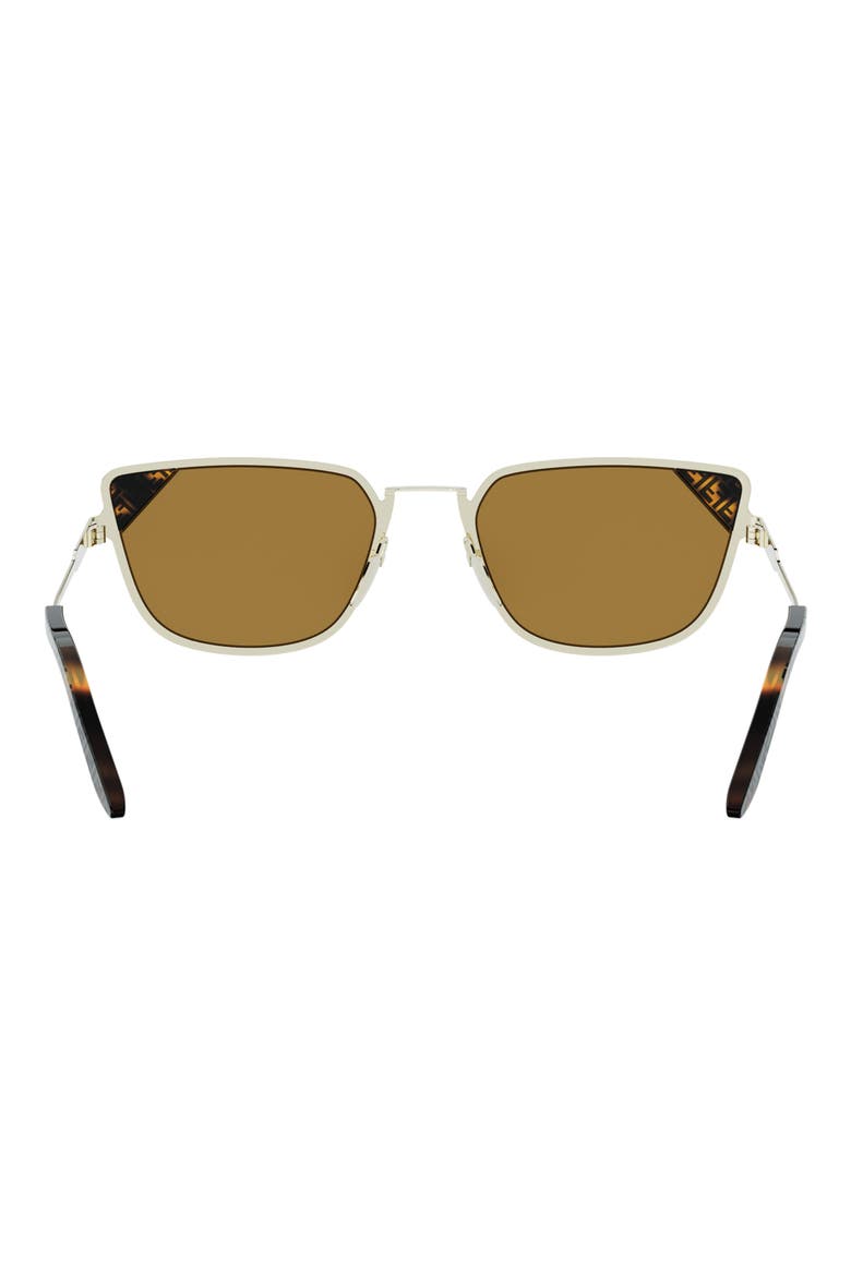 Signature 53.7mm Rectangular Sunglasses, Alternate, color, GOLD / ROVIEX