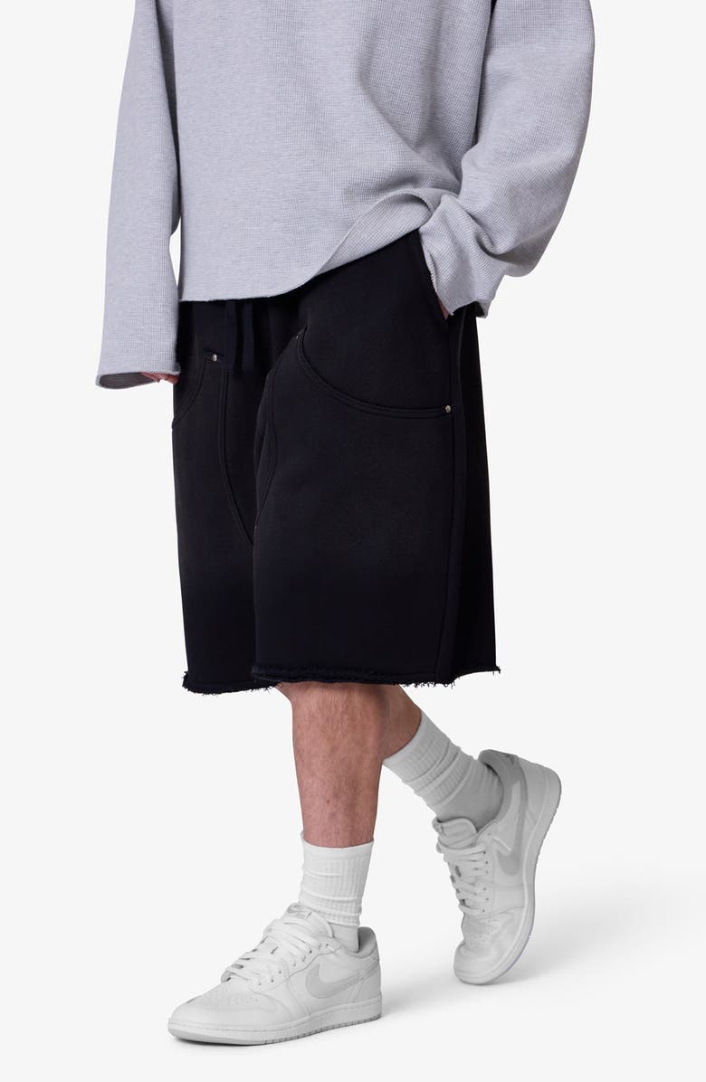 mnml West Double Knee Sweat Shorts, Alternate, color, 