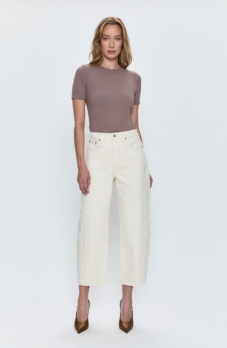 Pistola Eli Ankle Barrel Jeans, Alternate, color, Ecru