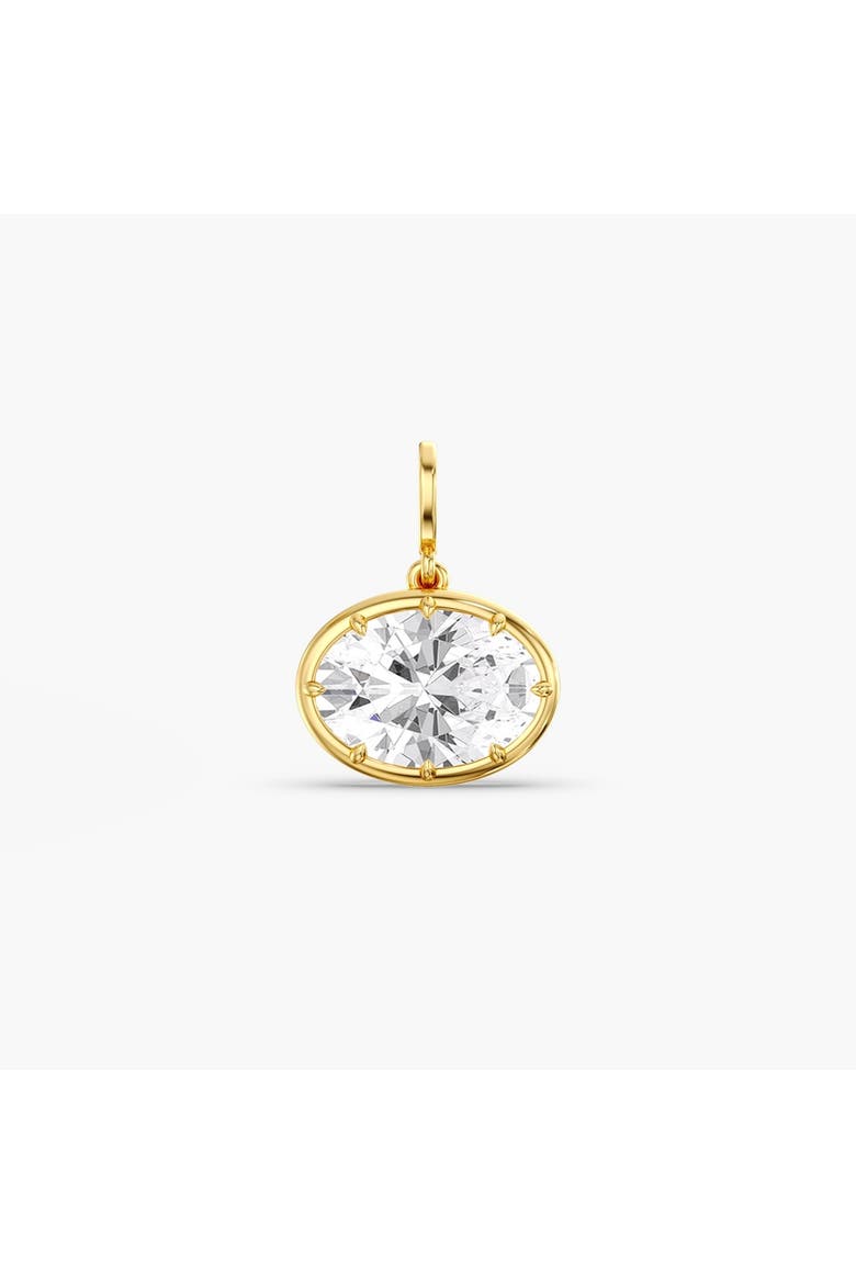 East West Oval Lola Lab Diamond Pendant Charm in 14K, Main, color, 5.00CTW