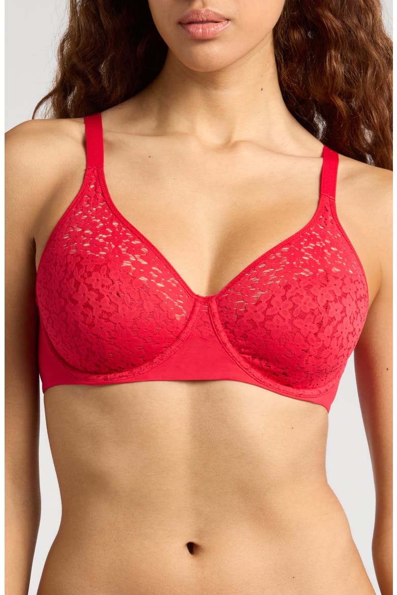 Norah Comfort Underwire Bra, Main, color, POPPY RED