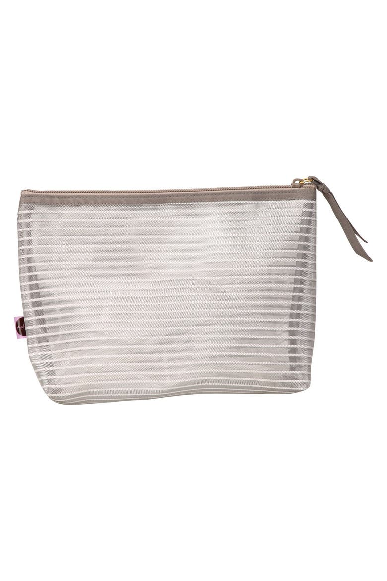 steph&co. Silver Medium Cosmetics Case (Limited Edition) (Nordstrom Exclusive), Alternate, color, NO COLOR