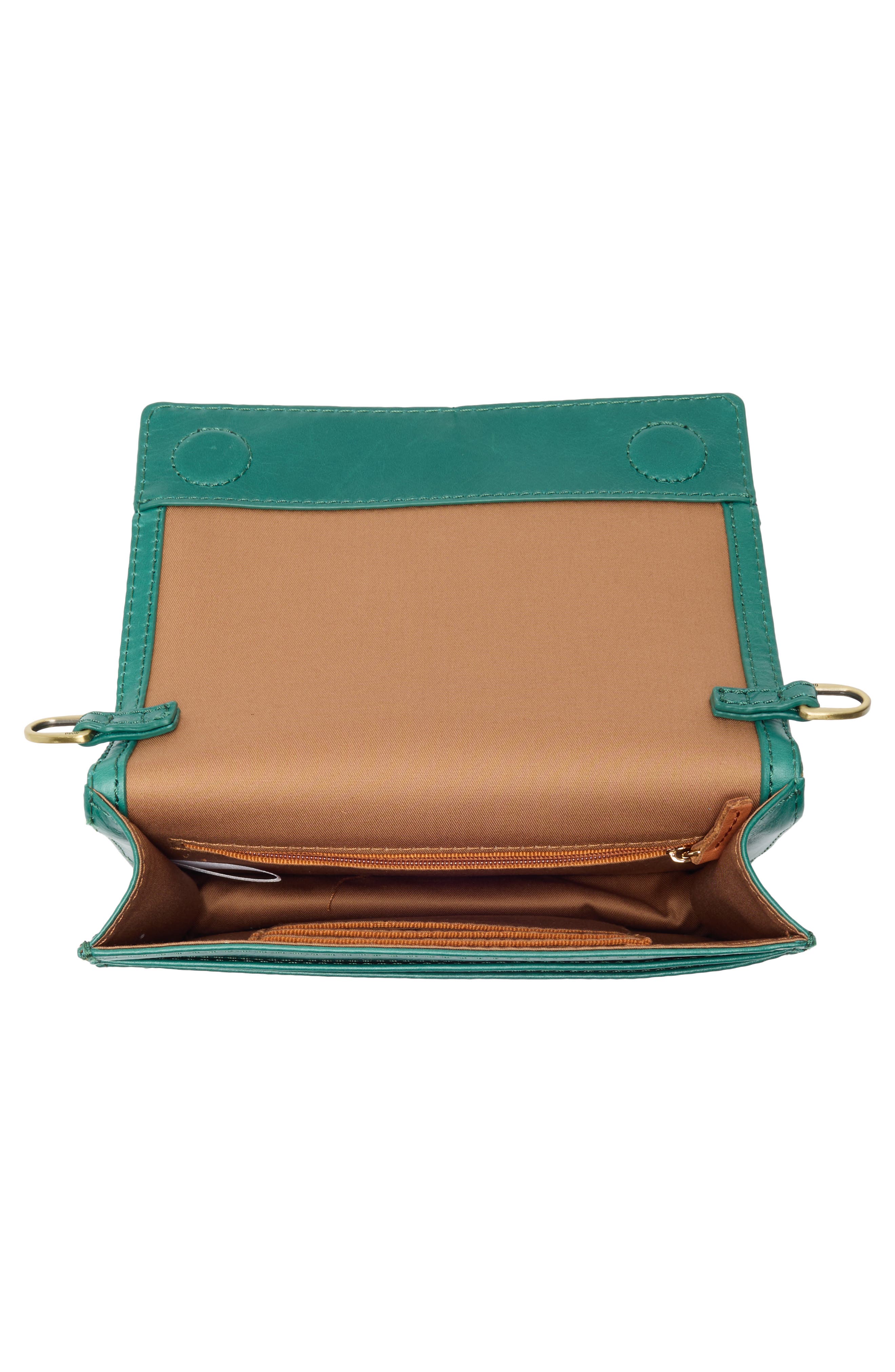 HOBO Jill Leather Phone Crossbody Bag, Alternate, color, Alpine Green