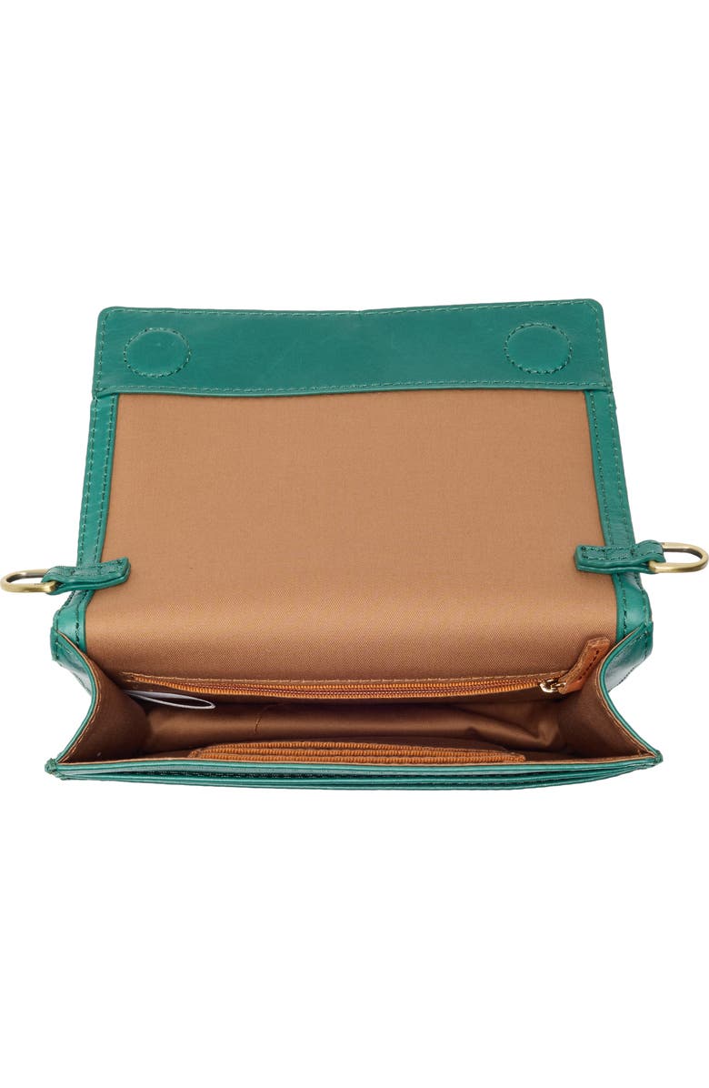 HOBO Jill Leather Phone Crossbody Bag, Alternate, color, Alpine Green
