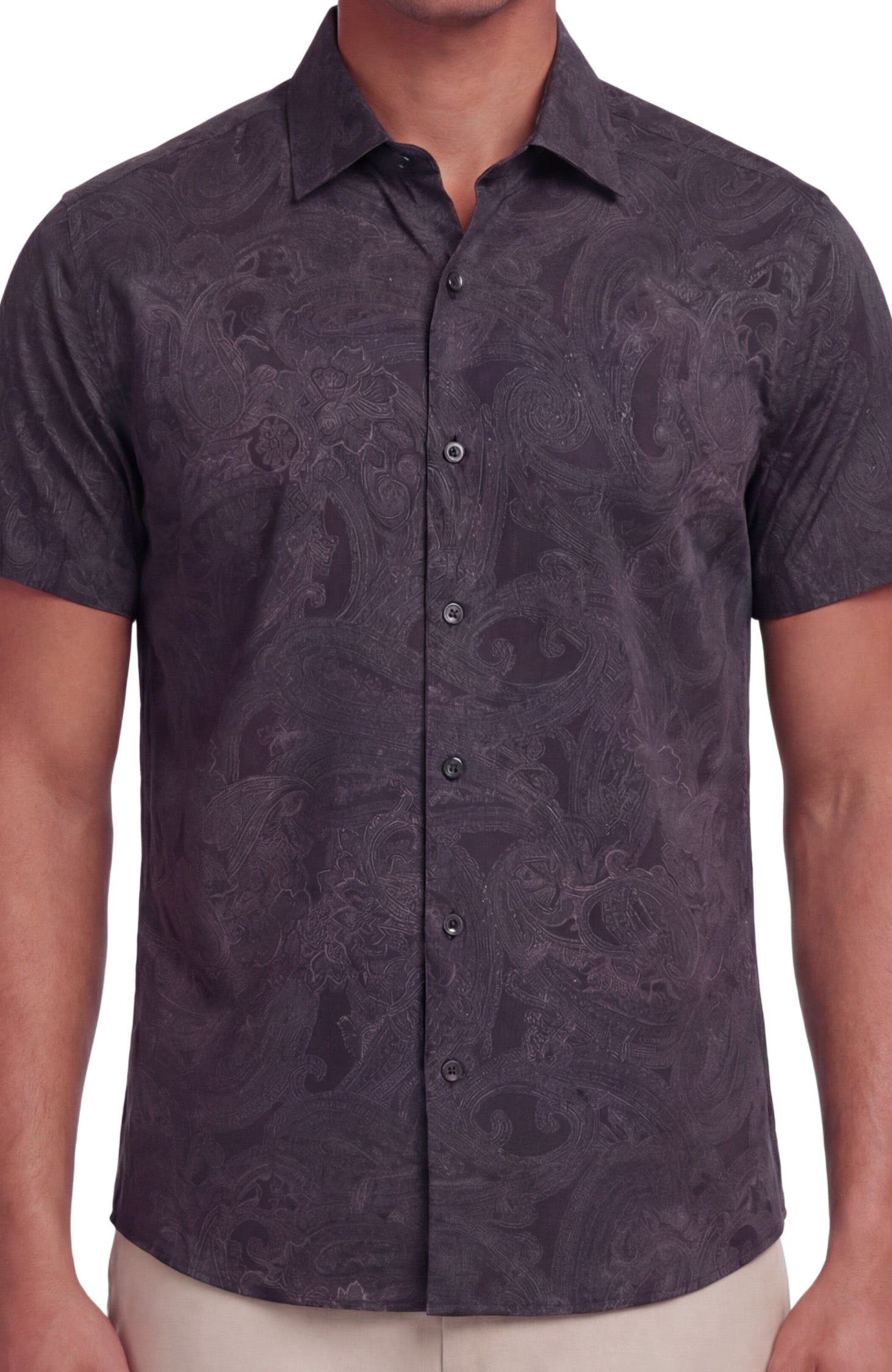 Lords of Harlech Paisley Explosion Mens Printed Button Up Shirt (Men ...