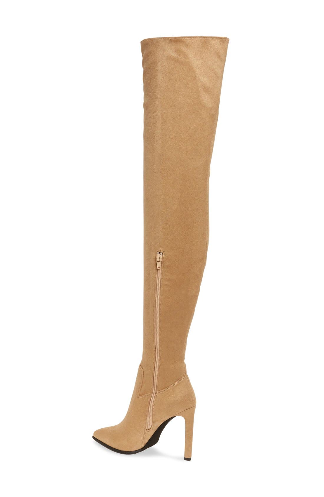'Sherise' Over the Knee Boot, Alternate, color, BEIGE SUEDE