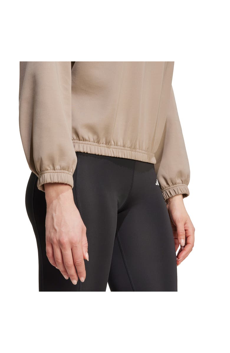 adidas Yoga Essential Sweatshirt, Alternate, color, Chalky Brown