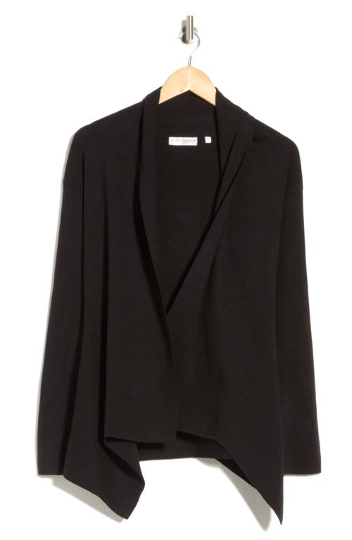 Patrizia Luca Drape Open Front Cardigan In Black
