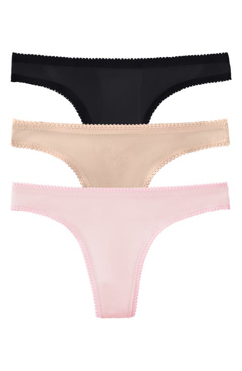 3-Pack Mesh Thongs
