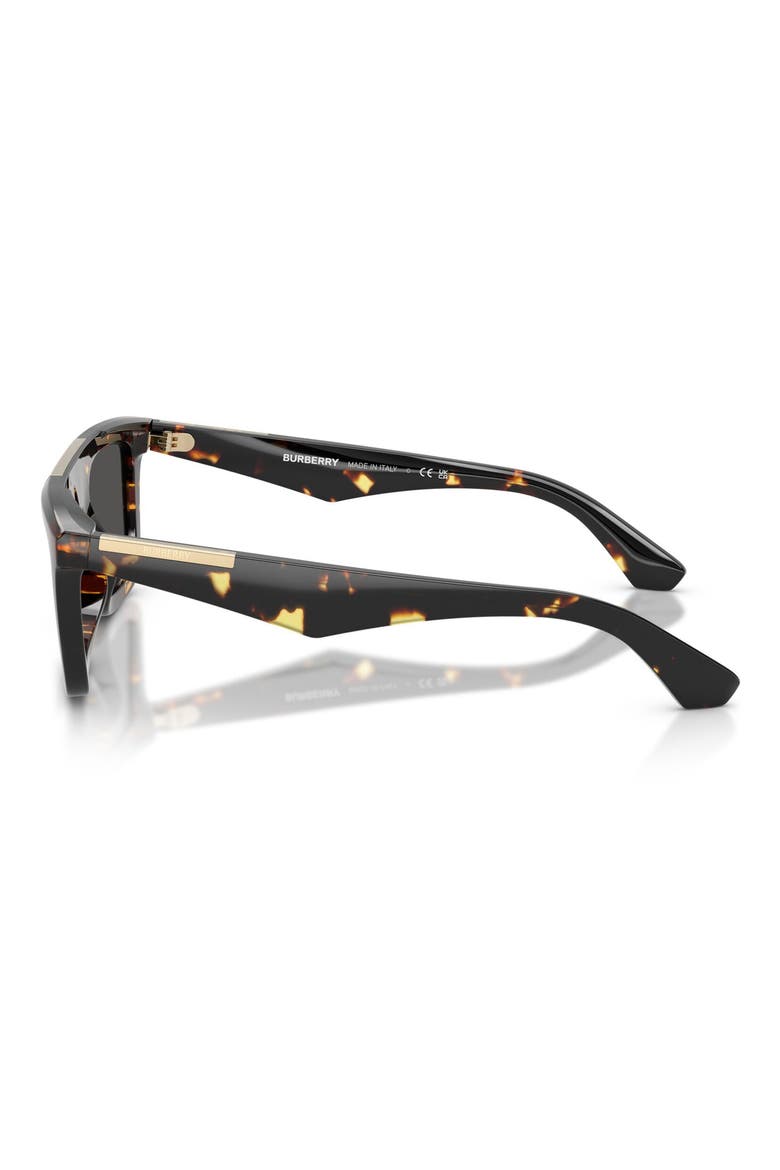 54mm Rectangular Sunglasses, Alternate, color, YELLOW HAVANA / DARK GREY