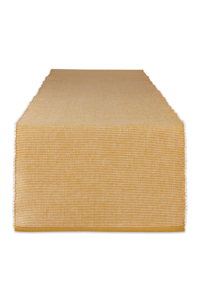 Two Tone Ribbed Table Runner, Main, color, Honey Gold