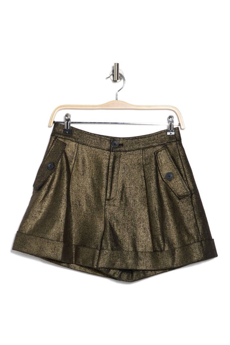 Safari High Waist Shorts, Alternate, color, BLACKGOLD
