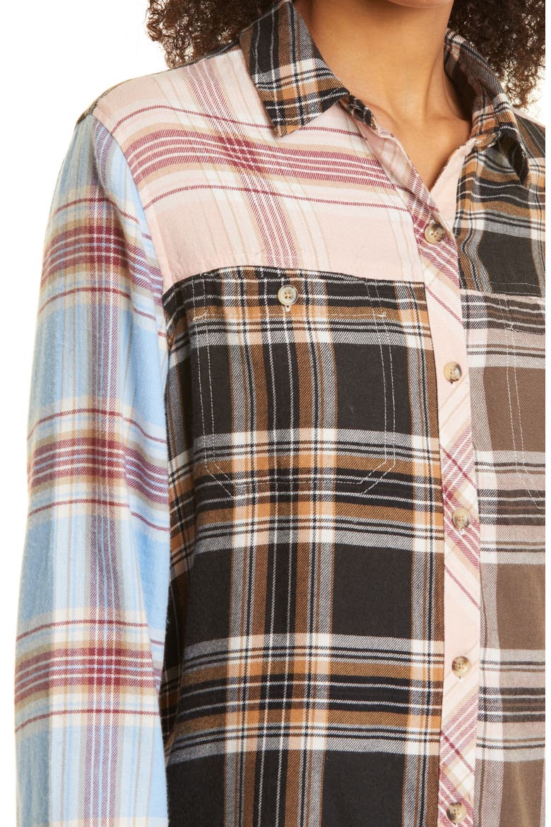 Brando Mix Plaid Flannel Shirt, Alternate, color, CHELSEA PLAID