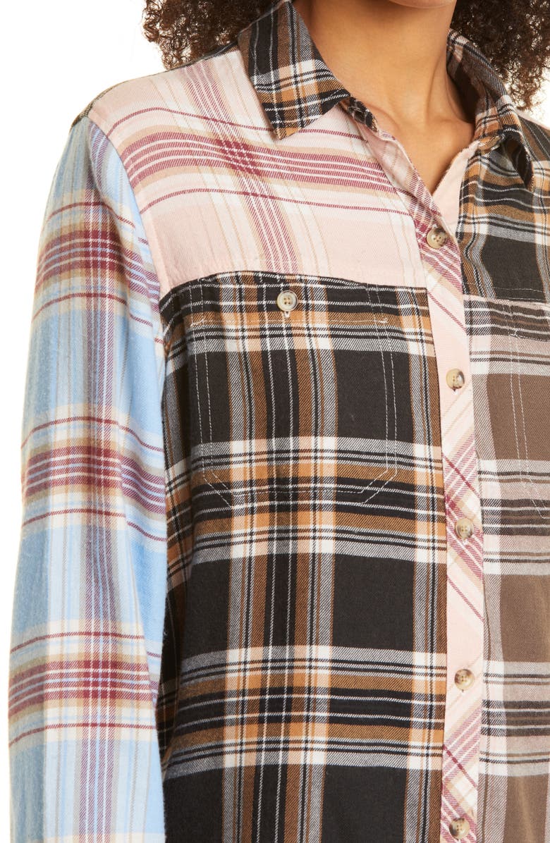 Rails Brando Mix Plaid Flannel Shirt, Alternate, color, 