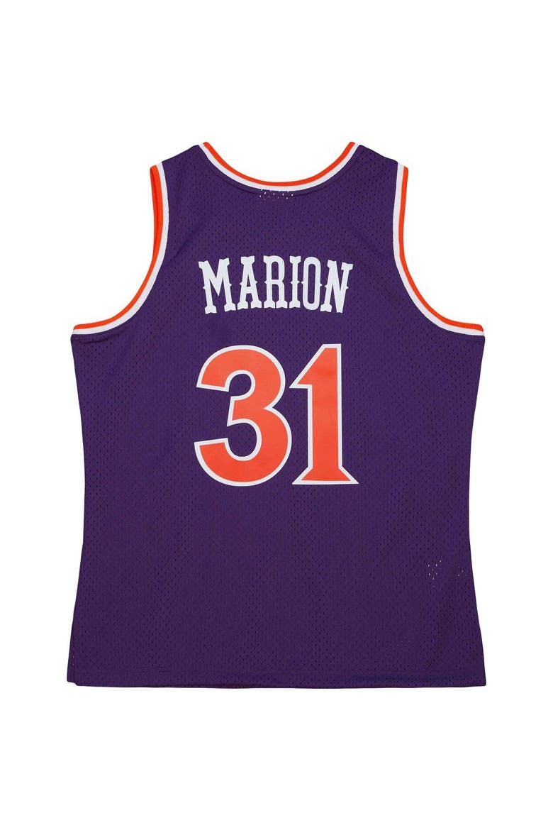Men's Mitchell & Ness Shawn Marion Purple Phoenix Suns 2001/02 Hardwood Classics Swingman Jersey, Alternate, color, Purple
