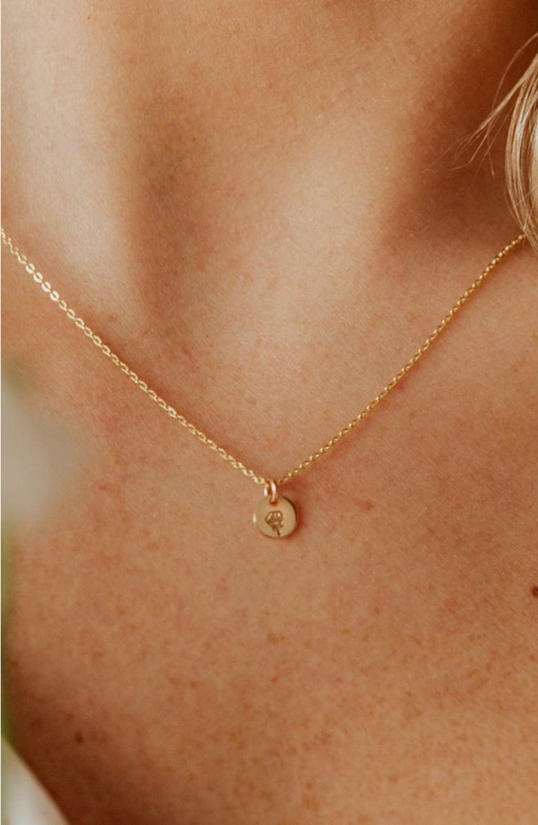 MADE BY MARY June Birth Flower Necklace, Alternate, color, Gold Filled