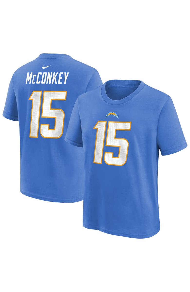 Nike Youth Nike Ladd McConkey Powder Blue Los Angeles Chargers Player Name & Number T-Shirt, Main, color,