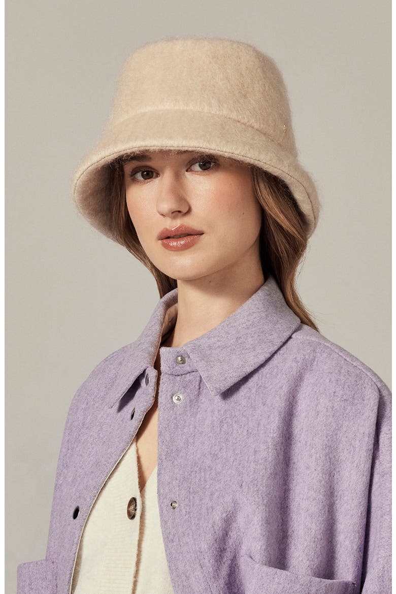 Rita Wool Blend Bucket Hat, Alternate, color, WHEAT