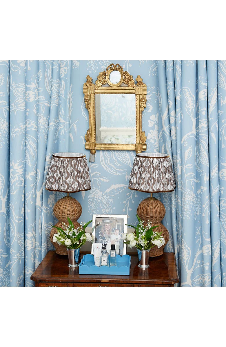 Mrs. Alice Chocolate Brown Ikat Lampshade, Alternate, color, Brown