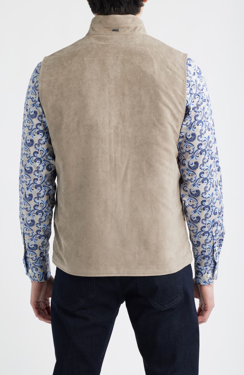 Johnston & Murphy Reversible Faux Suede Vest, Alternate, color, Tan/ Tan Knit