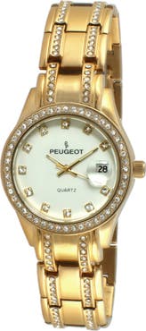 Peugeot Luxury Swarovski Crystal Bracelet Watch- 30MM