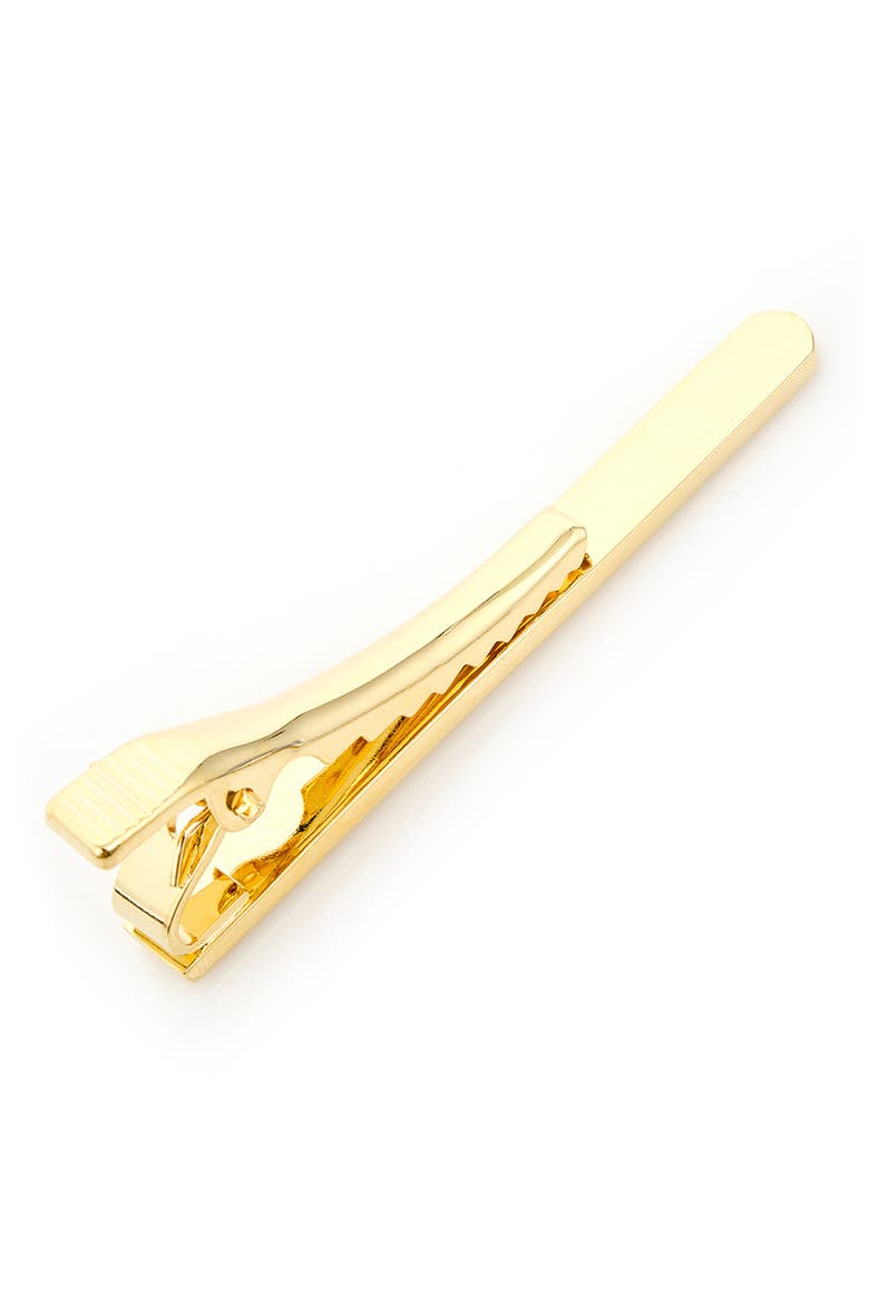 Goldtone Etched Tie Clip, Alternate, color, GOLD