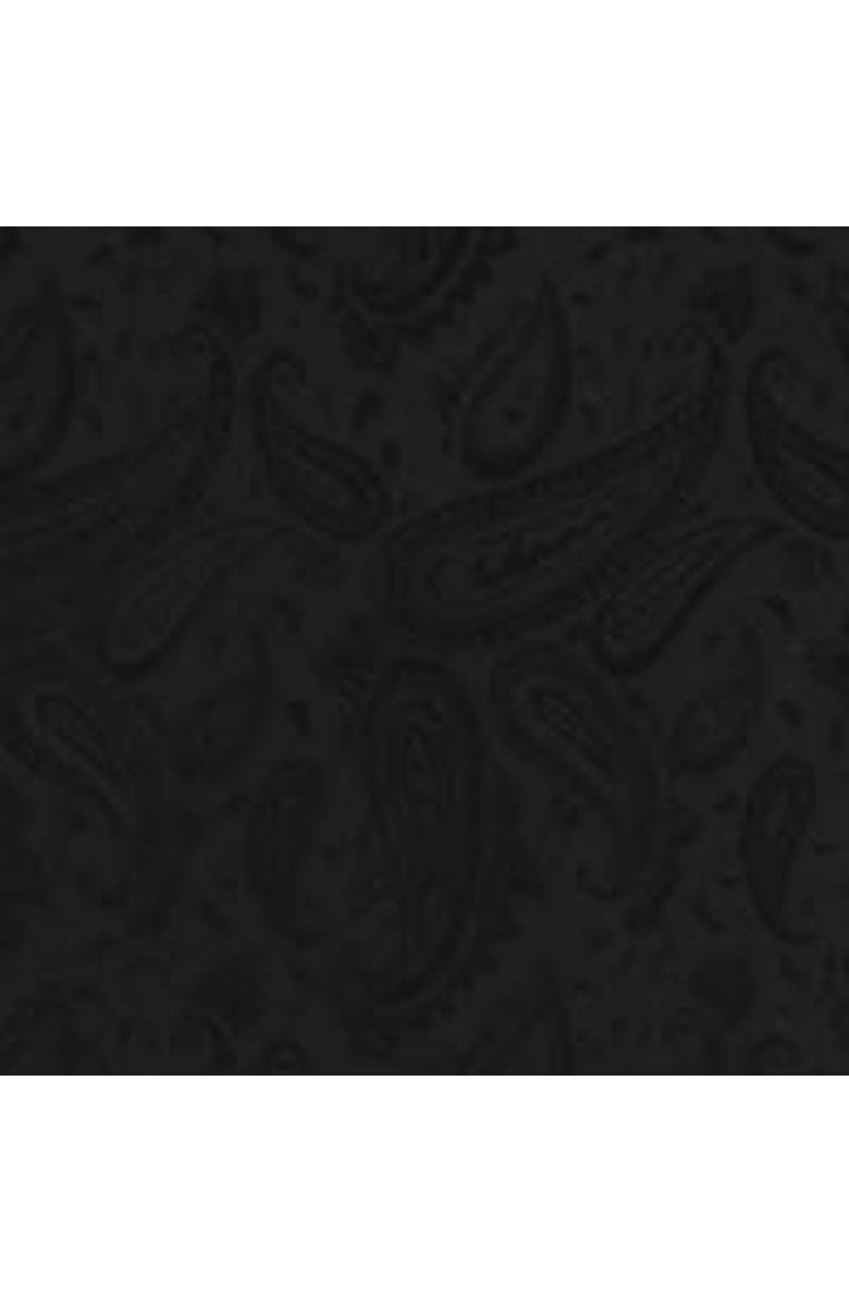 Trafalgar Banbury Tone on Tone Paisley 12 Inch Silk Pocket Square, Alternate, color, Black
