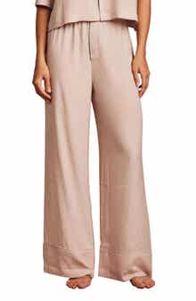 Barefoot Dreams® Washed Satin Jacquard Wide Leg Pajama Pants