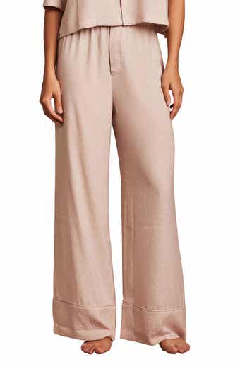 Barefoot Dreams® Washed Satin Jacquard Wide Leg Pajama Pants