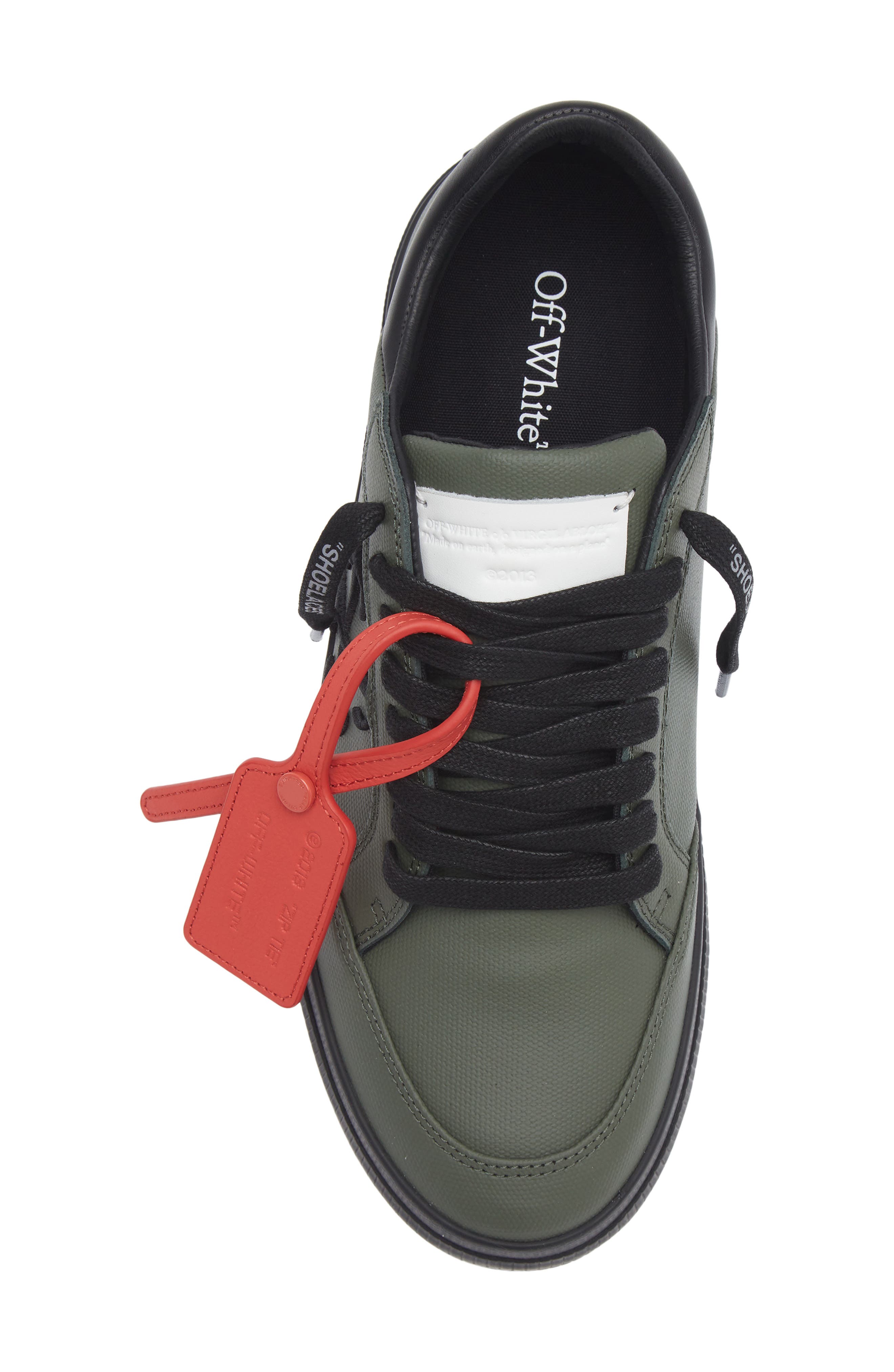 Off-White Vulcanized Low Top Sneaker, Alternate, color, Military Green - Black