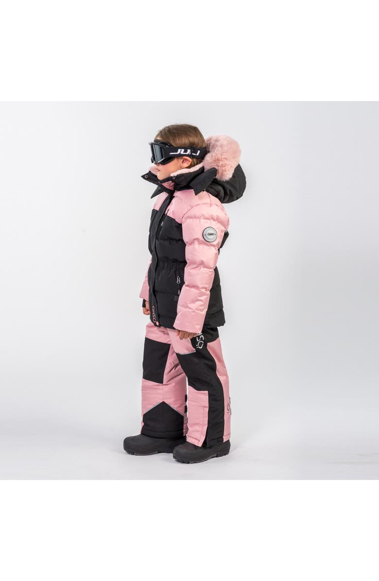 ÖSNO Angel Luxury Snowsuit Complete With Plush Blush Fur Accents, Alternate, color, 