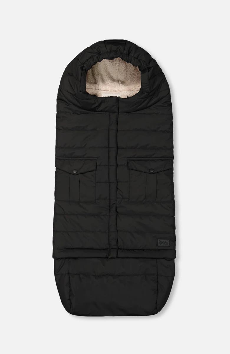 Deux par Deux Gender Inclusive Evolutive Footmuff Designed for Car Seat and Stroller, Main, color, Black