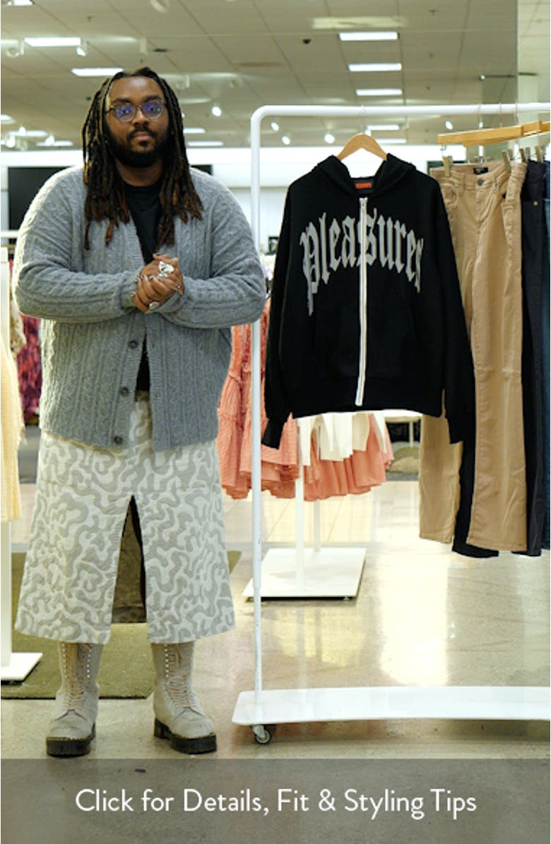 Twitch Graphic Waffle Knit Zip Hoodie, sales video thumbnail