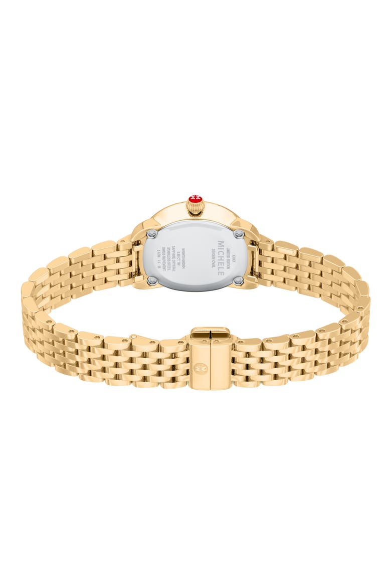 Serein Oval Diamond Bracelet Watch, 24mm x 27mm, Alternate, color, GOLD