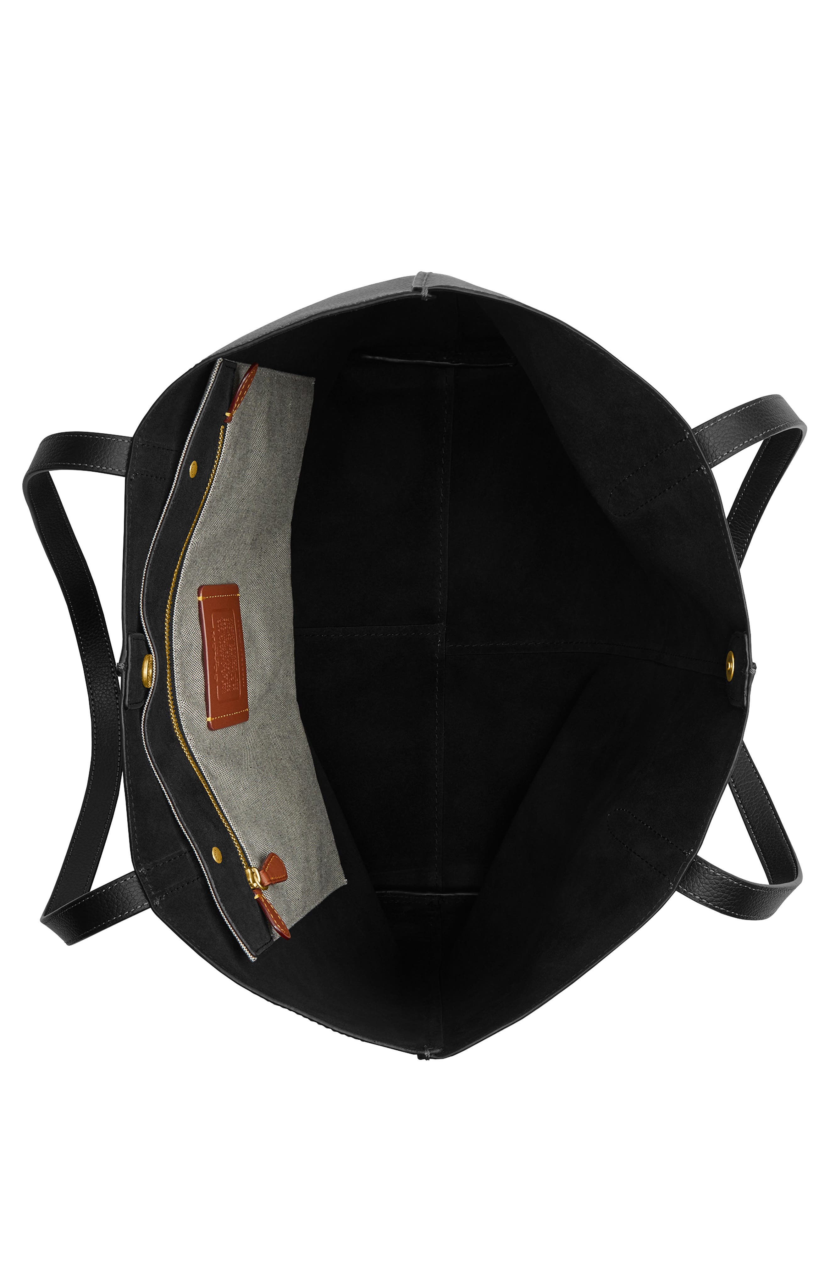 COACH North Pebbled Leather Tote, Alternate, color, 