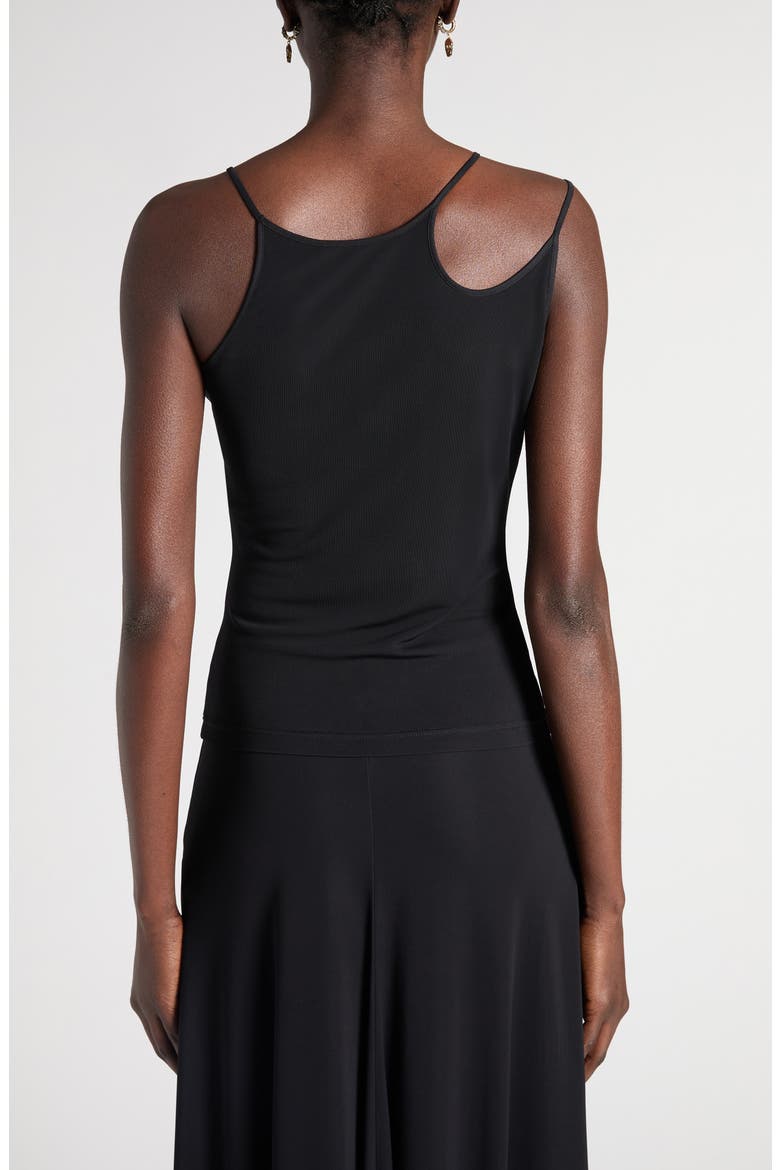 Asymmetric Jersey Camisole, Alternate, color, BLACK