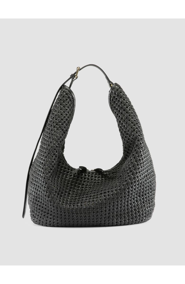 Officine Creative Vicky 002 Hand-Woven Shoulder Bag, Main, color, Black