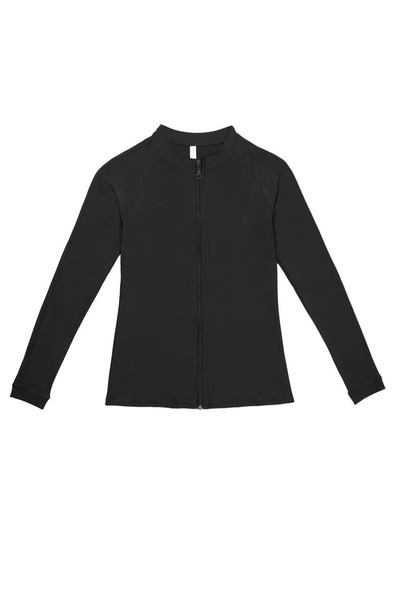 HELEN JON Beach Break Rash Guard UPF 50+, Alternate, color, Black