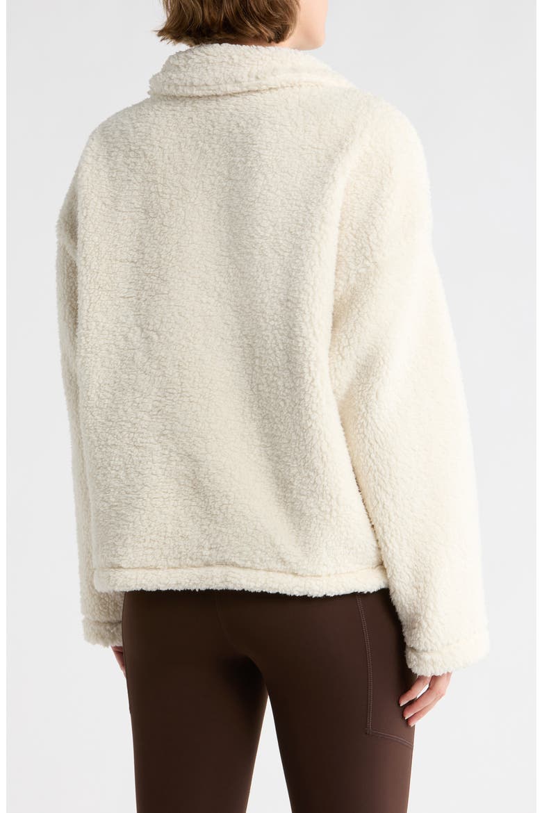 High Pile Fleece Pullover, Alternate, color, IVORY EGRET