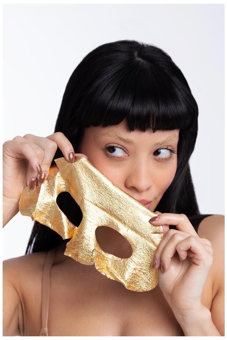 Red Carpet VIP™ Gold Foil Face Mask, Alternate, color, NO COLOR