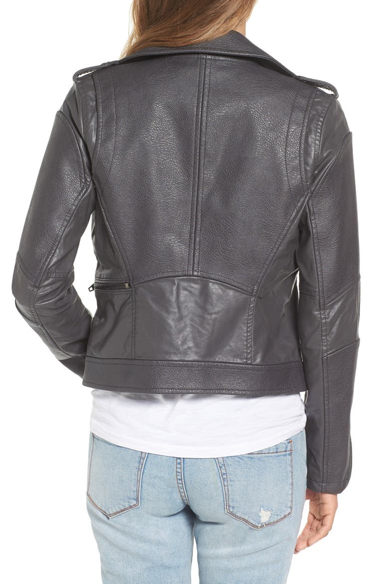'Easy Rider' Faux Leather Moto Jacket, Alternate, color, REVVED UP