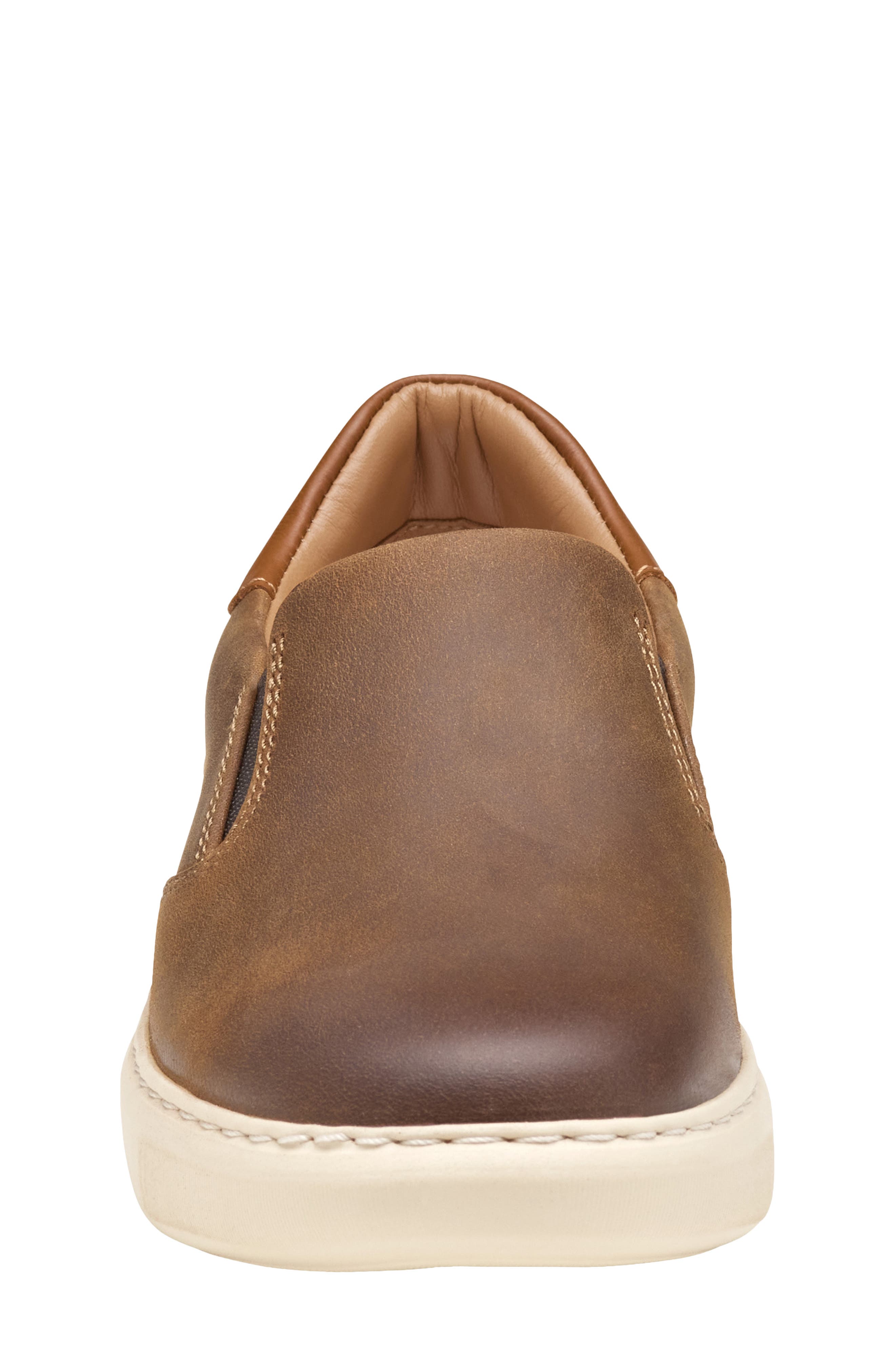Johnston & Murphy Kids' Anders Slip-On Sneaker, Alternate, color, Brown Oiled Full Grain