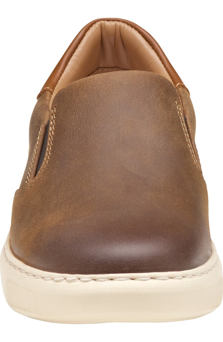 Johnston & Murphy Kids' Anders Slip-On Sneaker, Alternate, color, Brown Oiled Full Grain
