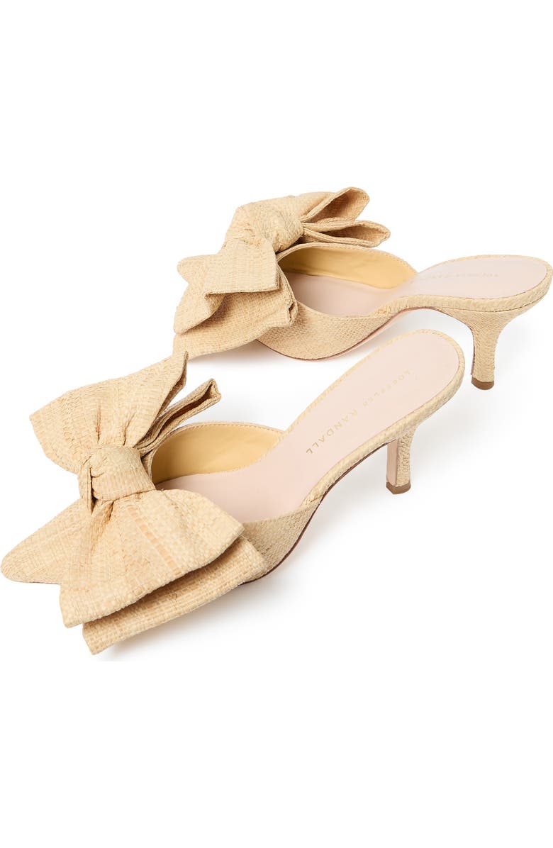 Loeffler Randall Margot Woven Raffia Bow Mule, Alternate, color, Natural