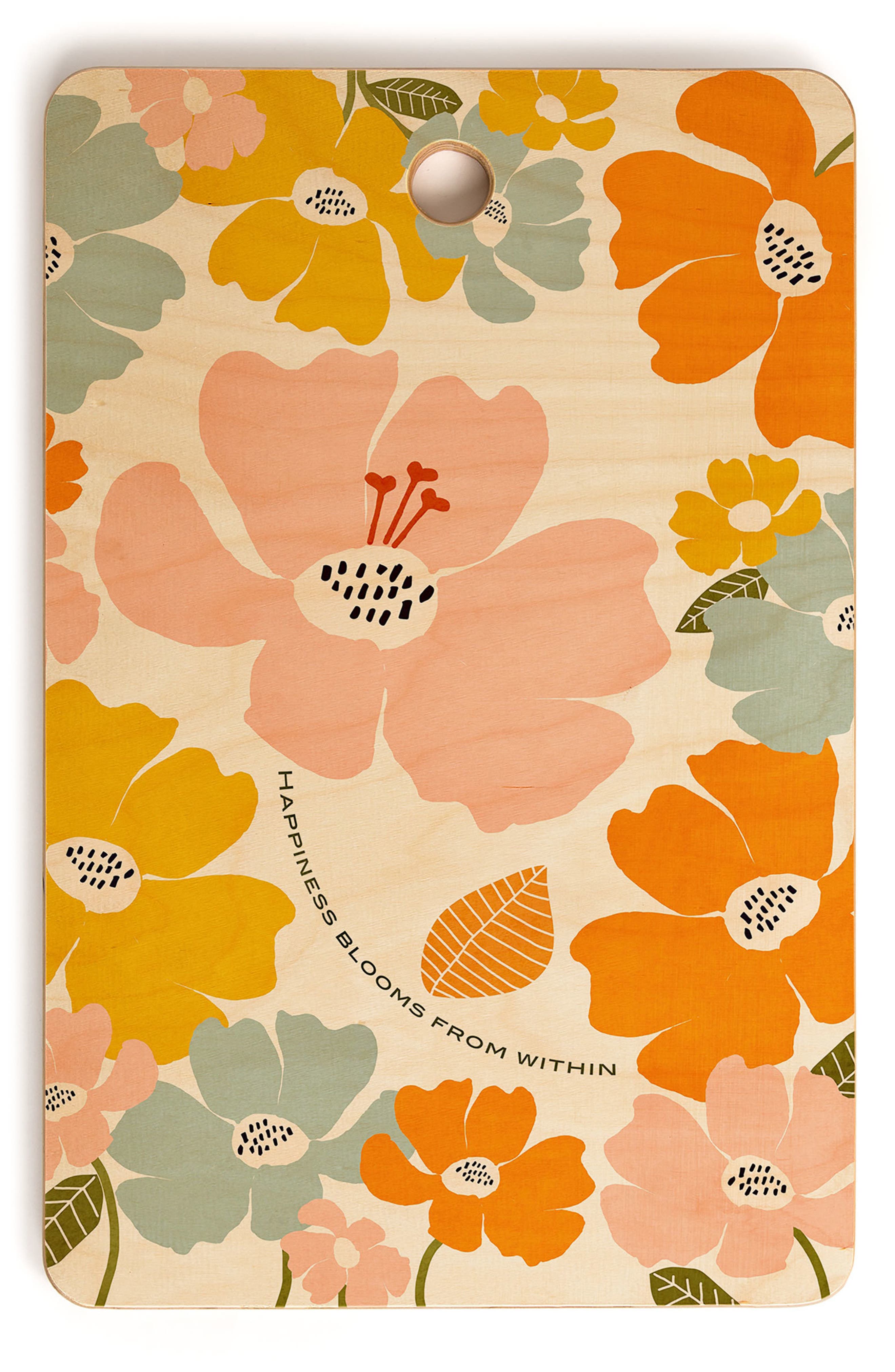 Deny Designs Gale Switzer Happiness Blooms Cutting Board