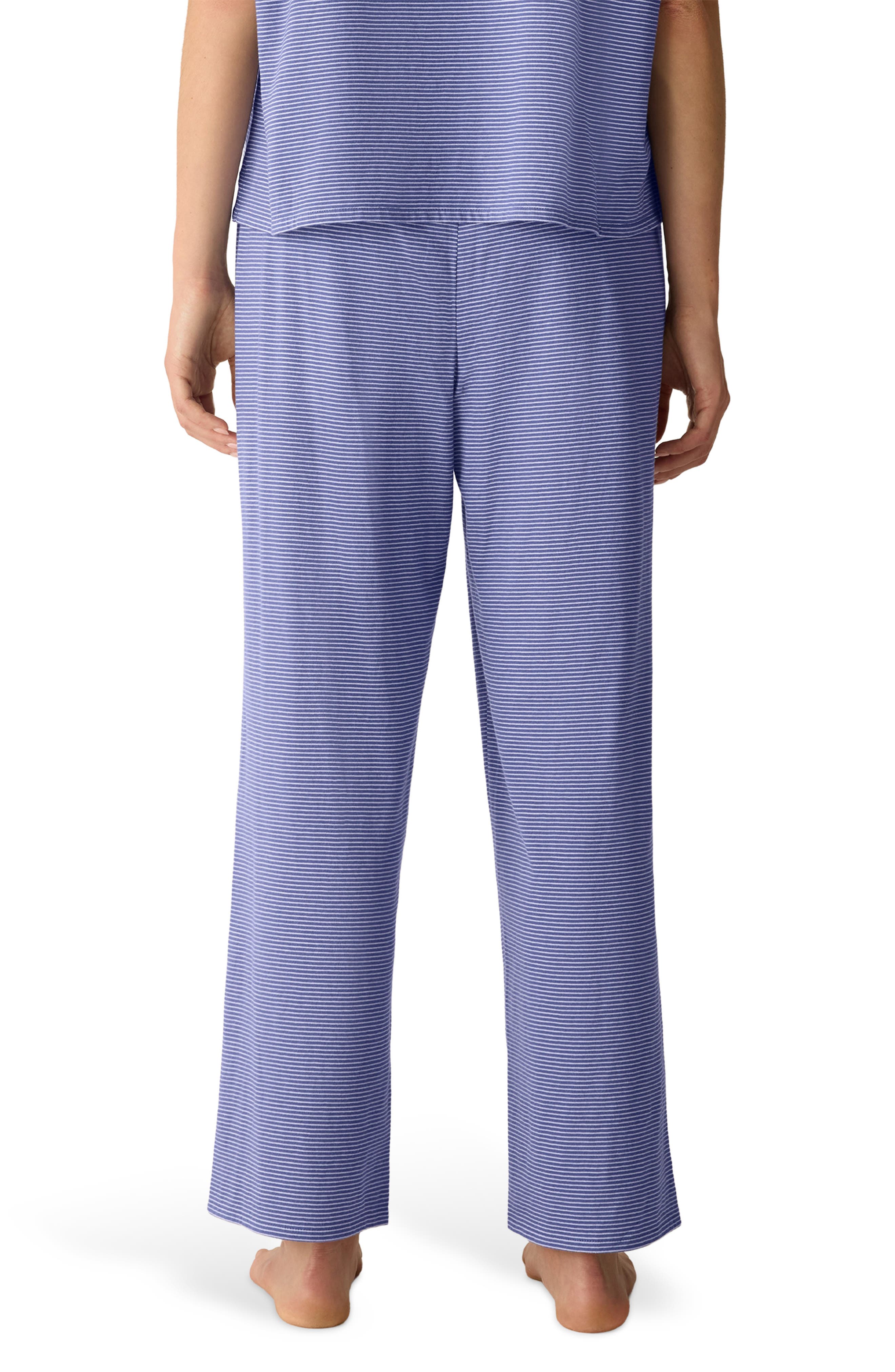 Stripe Organic Cotton Ankle Wide Leg Pull-On Pants - image 4