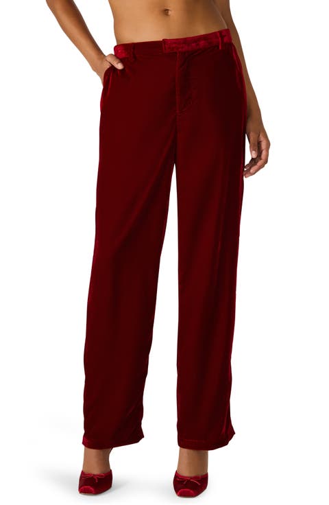 Tonia Velvet Straight Leg Pants
