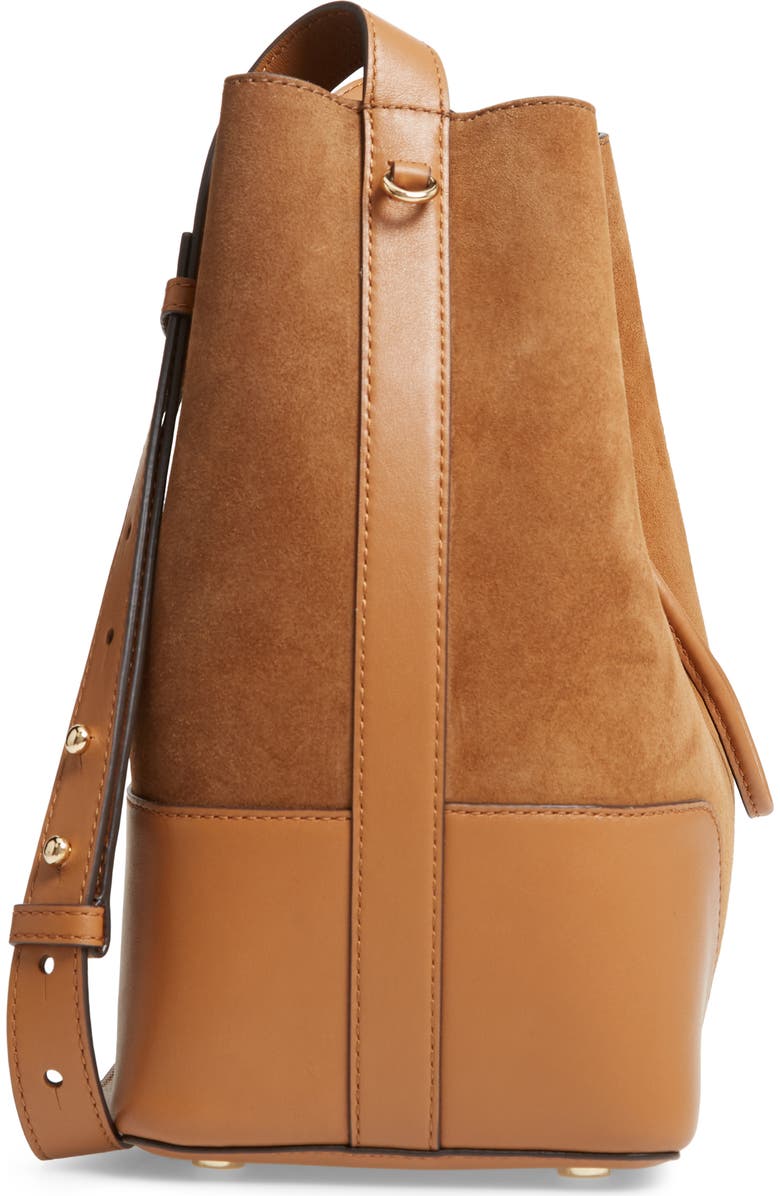 MICHAEL Michael Kors Cary Leather & Suede Bucket Bag, Alternate, color,