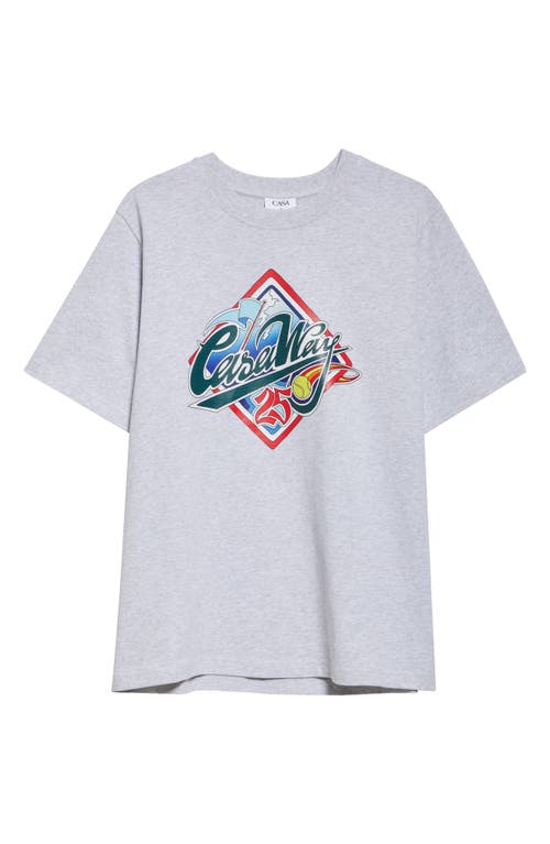 Casablanca Casa Way World Series Printed T-shirt In Gray